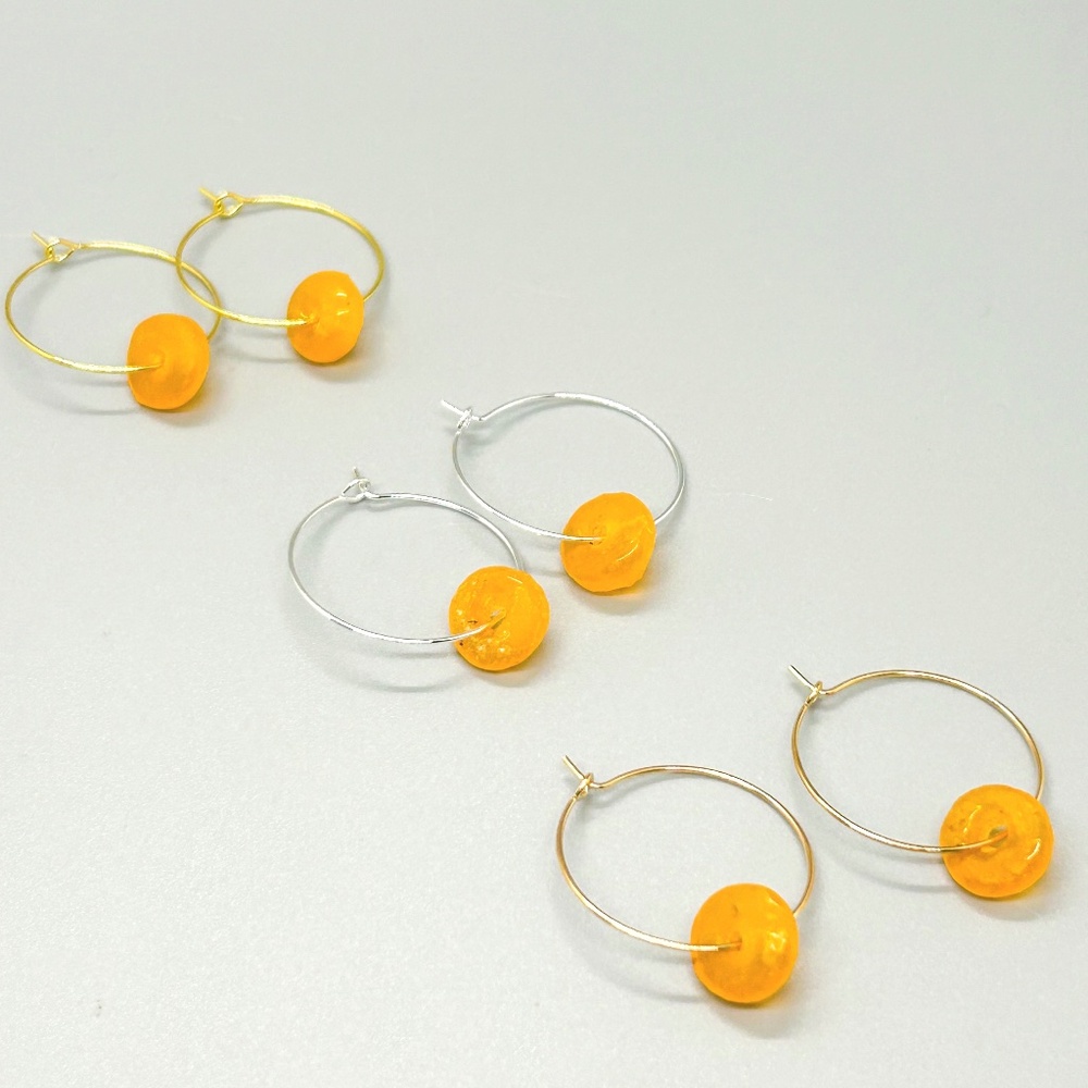 Handcrafted Recycled Glass Hoop Earrings